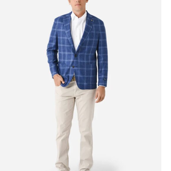 Peter Millar Crown Crafted Sola Windowpane Soft Jacket Blazer 40R NWT $1295 - Picture 2 of 10